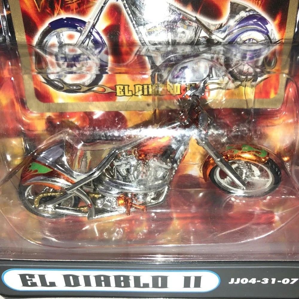 Jesse James West Coast Chopper EL DIABLO II‎ Custom Motorcycle Bike Orange 1/31